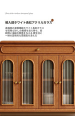 無垢材・多層板・ガラス製キャビネット | シンプルでスタイリッシュな収納家具 | リビングやダイニングに最適 halmh-5304