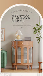 無垢材キャビネット｜モダンデザインのガラス収納家具｜リビング・ダイニングに最適！ halmh-5314