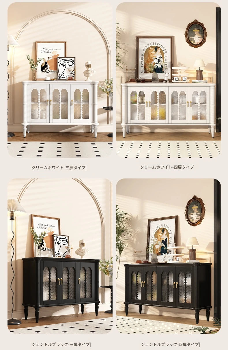 無垢材とガラスの風格溢れるキャビネット - おしゃれで高品質な収納家具 halmh-5323