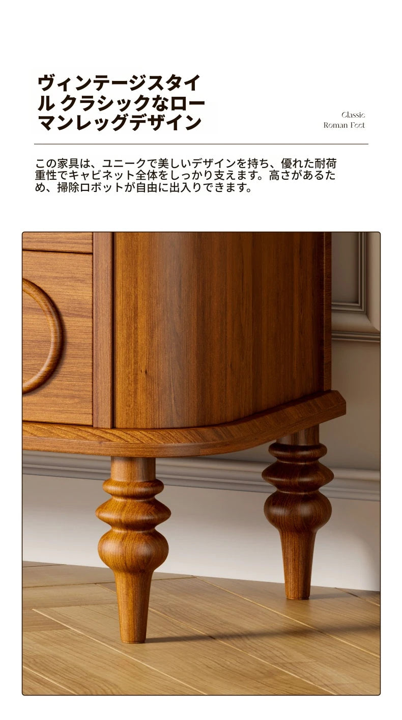 シンプルエレガンス ナイトテーブル 無垢材＆多層板製 三段引き出し付き おしゃれなインテリア家具 halmh-5326