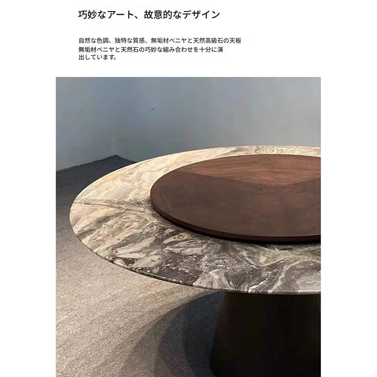 モダンデザイン大理石テーブル｜エレガントな合皮仕上げ・多層板構造｜リビング・ダイニングに最適！ hbso-3009