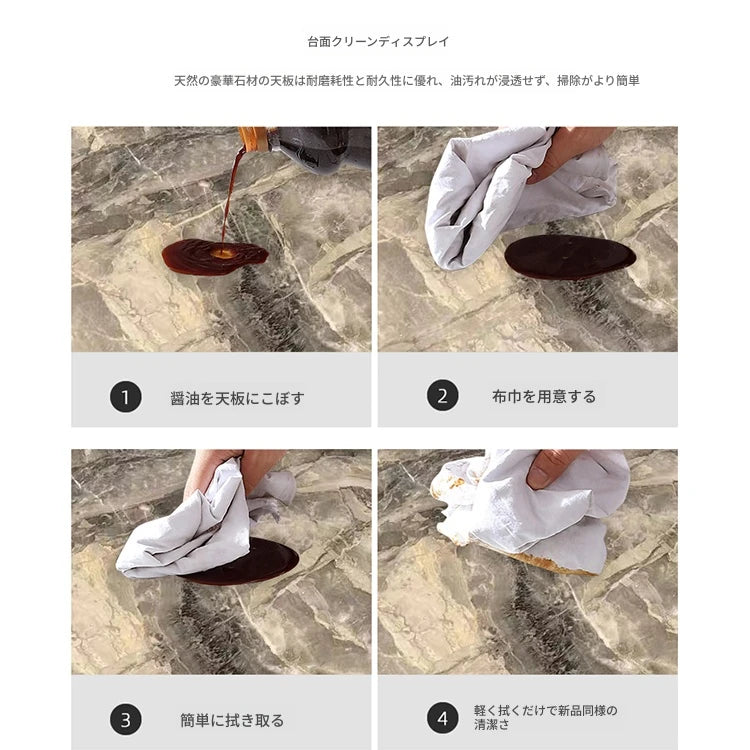 モダンデザイン大理石テーブル｜エレガントな合皮仕上げ・多層板構造｜リビング・ダイニングに最適！ hbso-3009