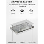大理石センターテーブル ステンレスベース 多層デザイン 高級感のあるリビング家具 hbso-3014