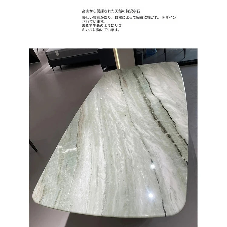 大理石テーブル 高級ステンレス脚 使いやすい多層板デザイン おしゃれなダイニングテーブル hbso-3017
