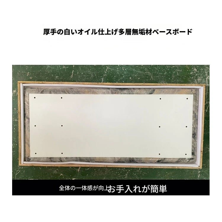 大理石テーブル 高級ステンレス脚 使いやすい多層板デザイン おしゃれなダイニングテーブル hbso-3017