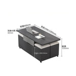 センターテーブル グレー カラー1 合皮 セラミック hbwe-3474