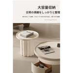 モダンデザインのセンターテーブル｜ホワイト・ラウンドシェイプ・高品質家具｜リビングルームにぴったり！ hch-3093