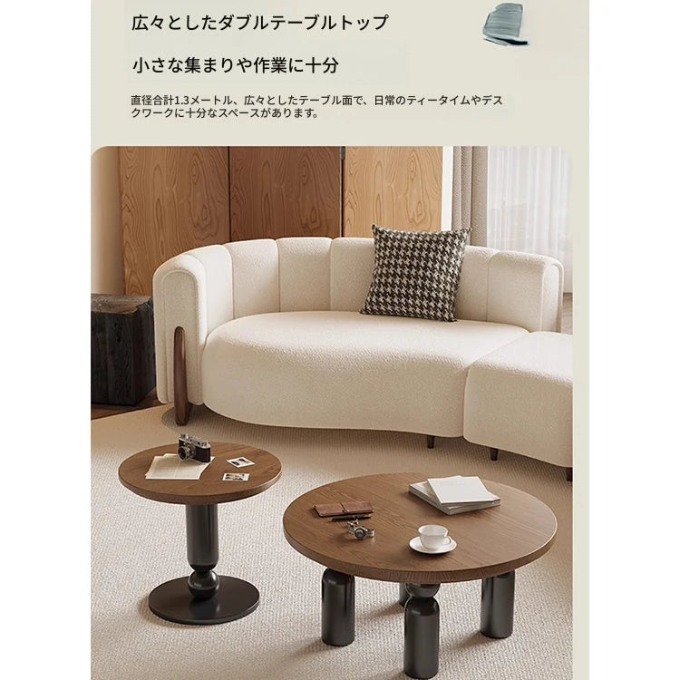 無垢材と多層板のスタイリッシュなセンターテーブル｜モダンデザインのリビング家具 hch-3095