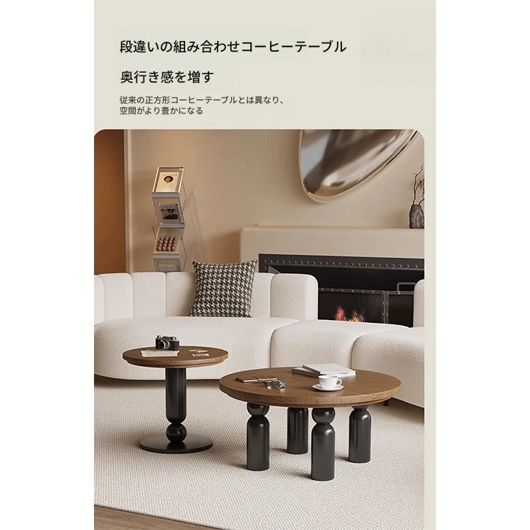 無垢材と多層板のスタイリッシュなセンターテーブル｜モダンデザインのリビング家具 hch-3095