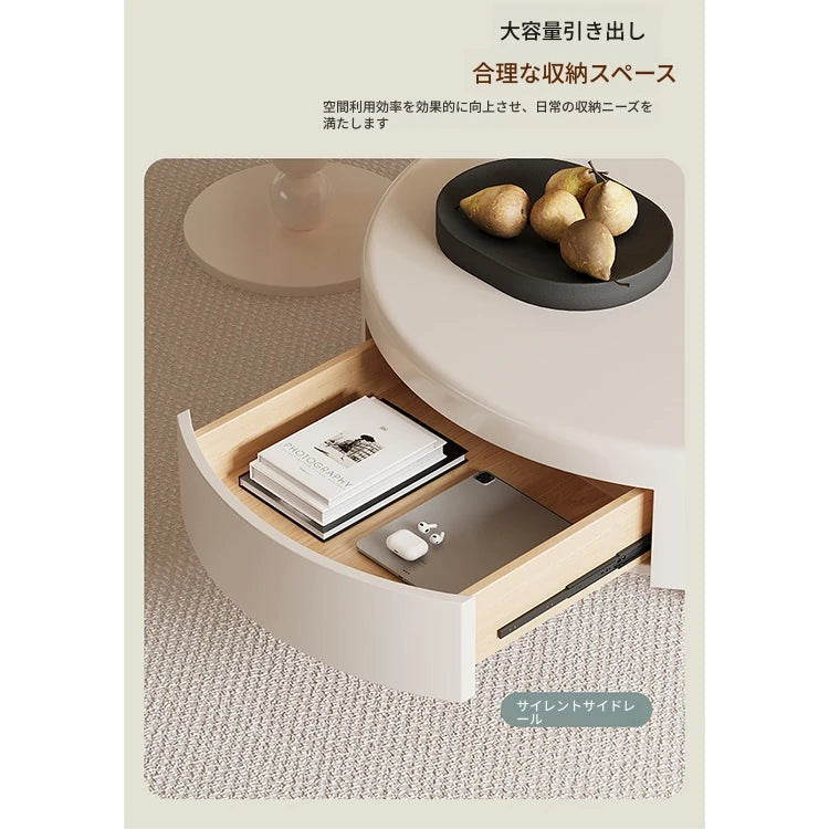 無垢材センターテーブル｜モダンデザインのリビングにぴったりなアイテム｜スタイリッシュな収納付き hch-3100