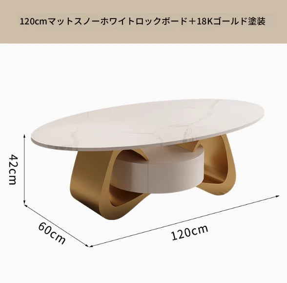 セラミック製 シンプルデザイン センターテーブル - モダンなリビングを彩るおしゃれな家具 hch-3101