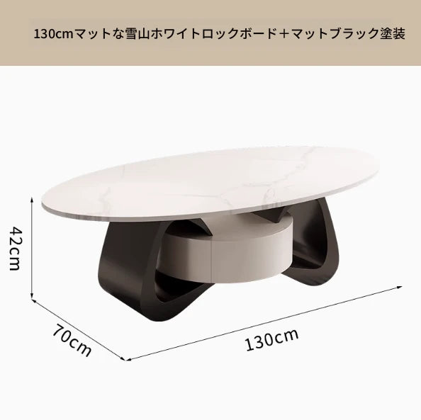 セラミック製 シンプルデザイン センターテーブル - モダンなリビングを彩るおしゃれな家具 hch-3101