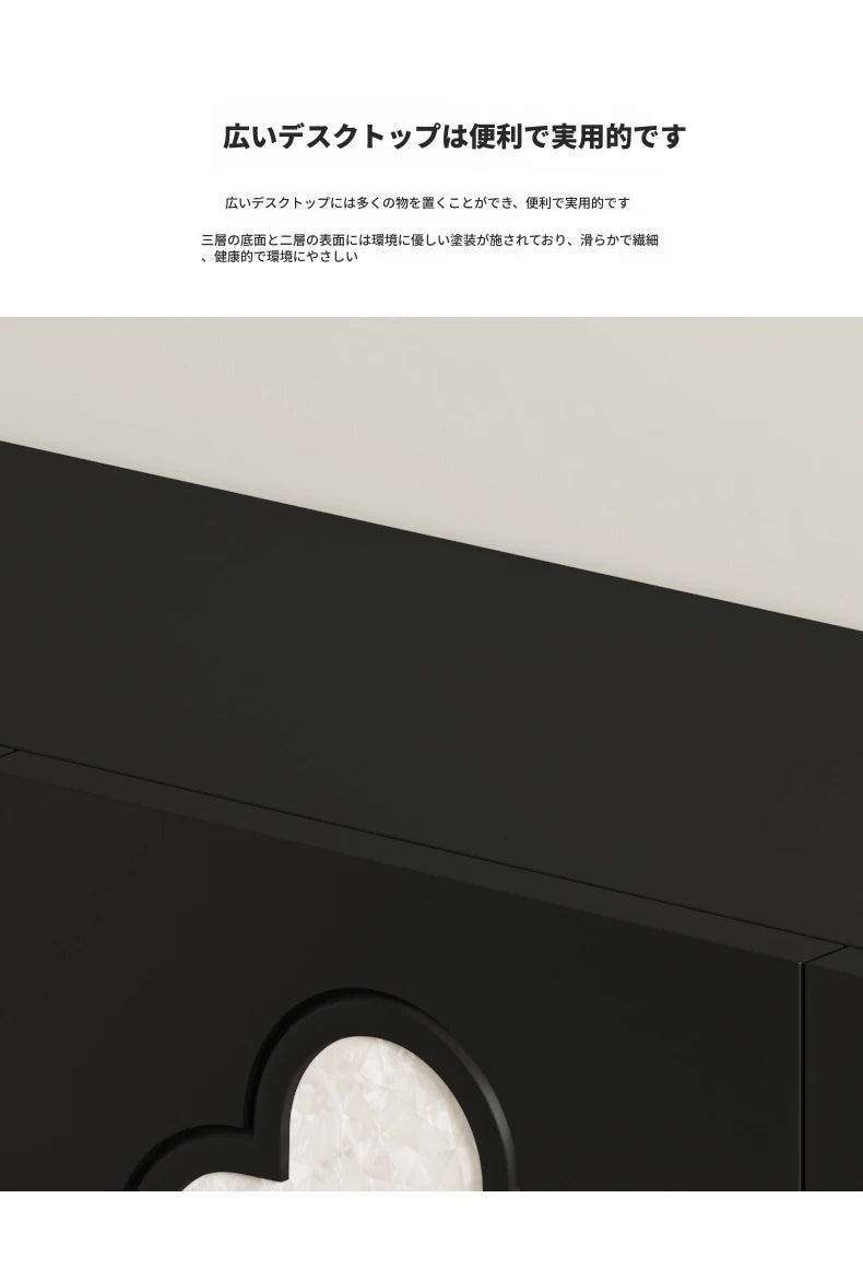 無垢材と多層板の洗練されたデザインキャビネット - 貝殻装飾付き、シンプルでエレガントな収納家具 hfgxc-4861