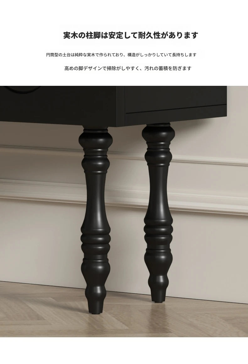 無垢材と多層板の洗練されたデザインキャビネット - 貝殻装飾付き、シンプルでエレガントな収納家具 hfgxc-4861