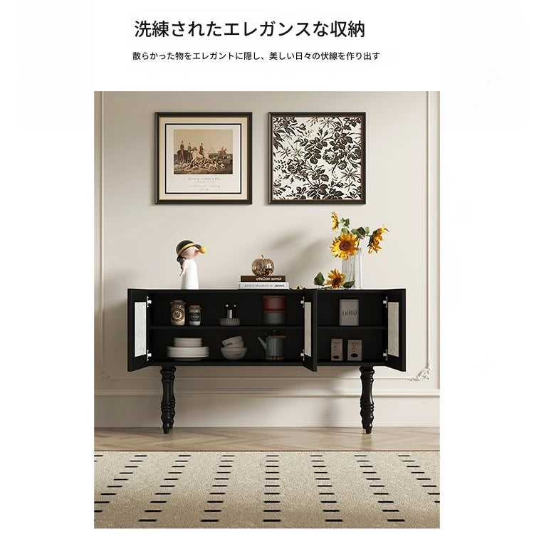 無垢材と貝殻デザインのスタイリッシュテレビ台 - 高級感溢れるインテリアに最適！ hfgxc-4862