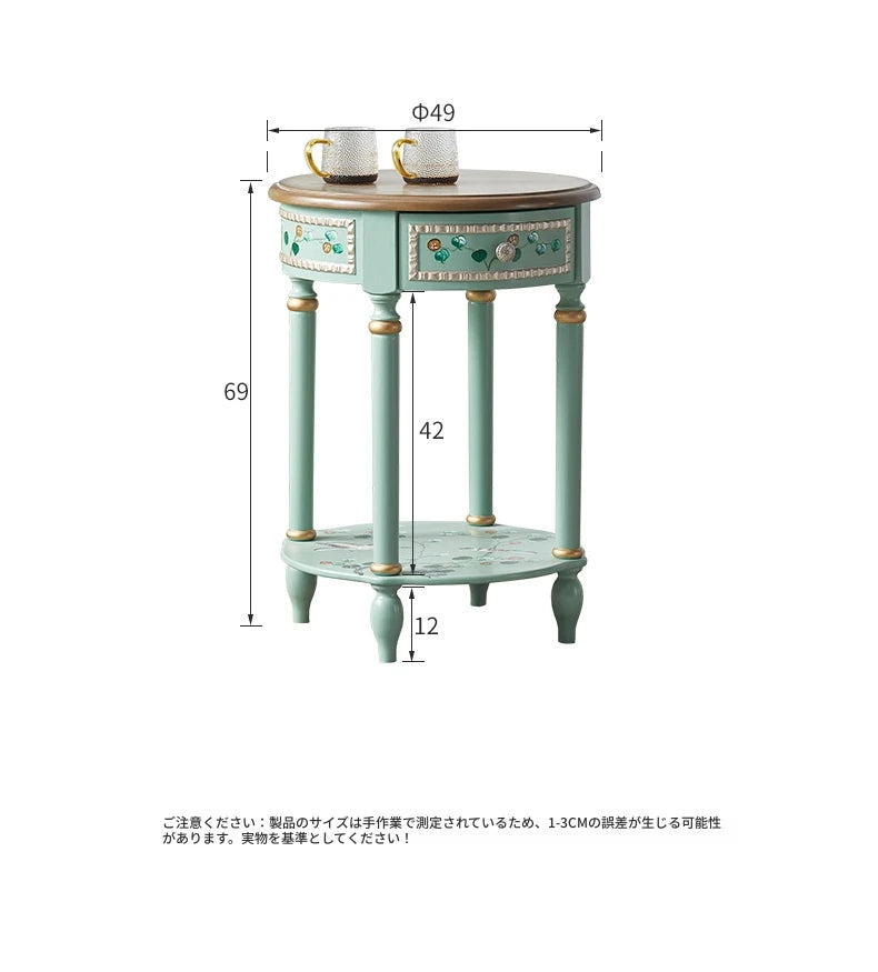 センターテーブル パイン材使用 美しい装飾付き 北欧スタイル おしゃれなサイドテーブル hfgxc-4870