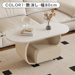 軽ラグジュアリー岩板センターテーブル 現代リビング向け イタリアン北欧風収納付き鉄製サイドテーブル hgf-5379