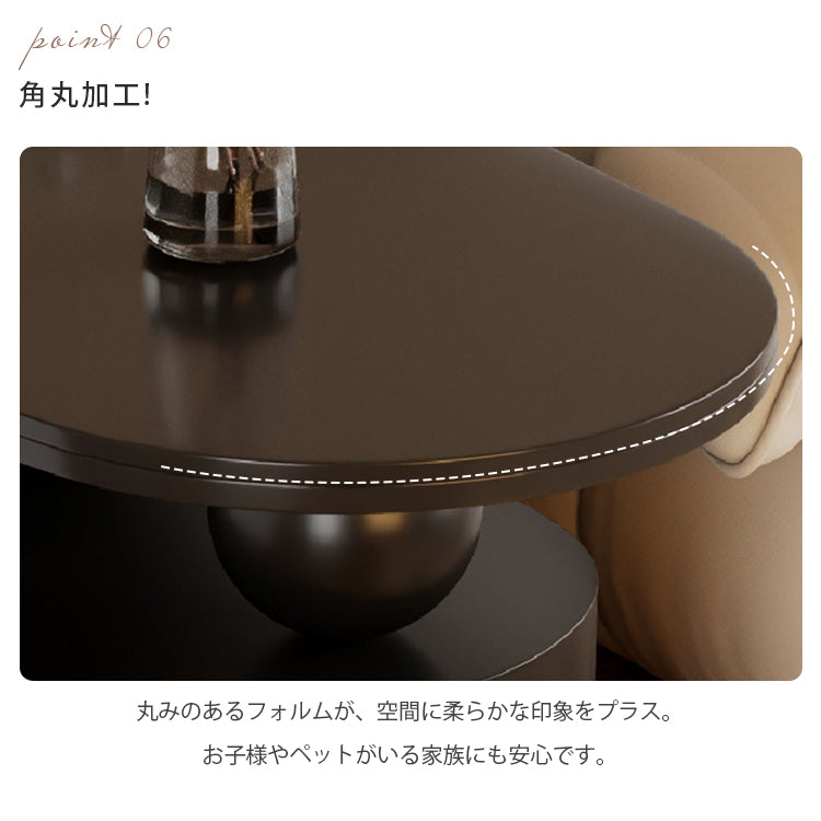 クリーム風可動式センターテーブル リビング用岩板デザイン 軽ラグジュアリー高級感 hgf-5378