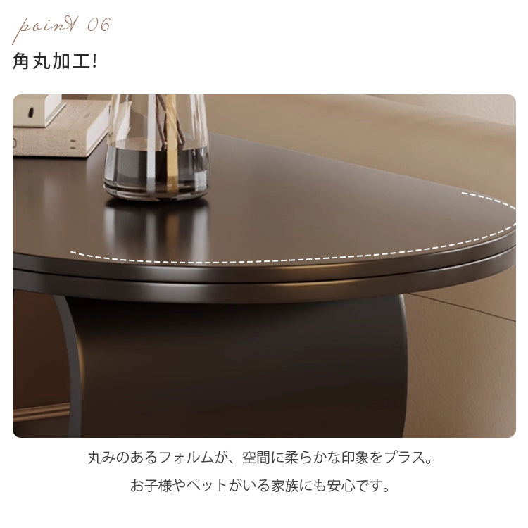 軽ラグジュアリー岩板センターテーブル 現代リビング向け イタリアン北欧風収納付き鉄製サイドテーブル hgf-5379