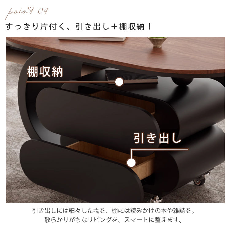 移動式リビングテーブル 家庭用 フレンチ風 ラグジュアリー感 ミニマルデザイン 楕円形 シンプル ワゴン型サイドテーブル hgf-5380