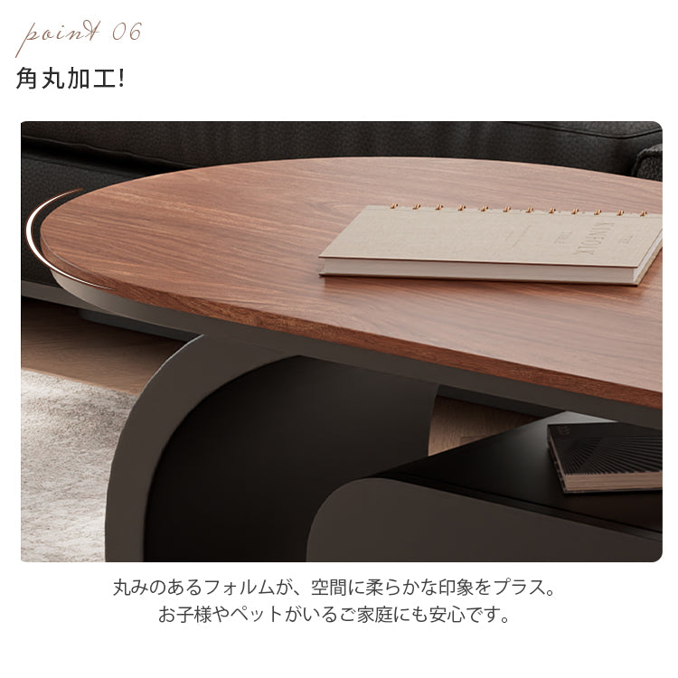 移動式リビングテーブル 家庭用 フレンチ風 ラグジュアリー感 ミニマルデザイン 楕円形 シンプル ワゴン型サイドテーブル hgf-5380
