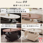 移動式リビングテーブル 家庭用 フレンチ風 ラグジュアリー感 ミニマルデザイン 楕円形 シンプル ワゴン型サイドテーブル hgf-5380