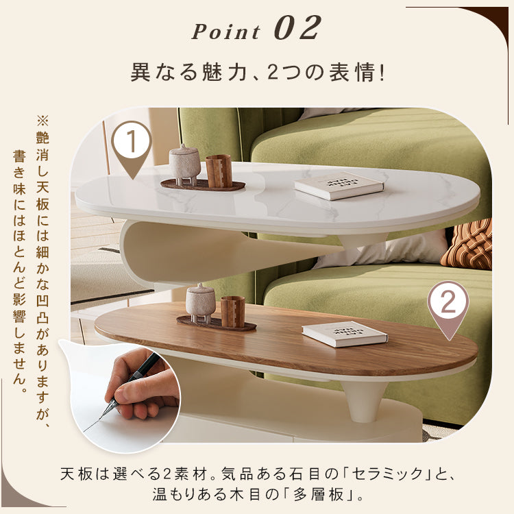 現代シンプル軽ラグジュアリー岩板テーブル 可動式で高級感あるリビングサイドキャビネット hgf-5381