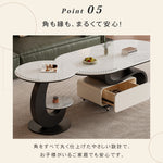 軽ラグジュアリー岩板センターテーブルセット 可動式で高級感あるリビング向け hgf-5382