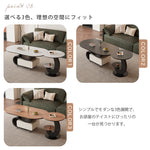 軽ラグジュアリー岩板センターテーブルセット 可動式で高級感あるリビング向け hgf-5382