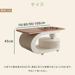 移動式リビングテーブル 家庭用 フレンチ風 ラグジュアリー感 ミニマルデザイン 楕円形 シンプル ワゴン型サイドテーブル hgf-5384