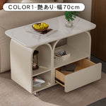 岩板ミニサイドテーブル 小型 ラグジュアリー感 移動式 家庭用 ティーテーブル リビング hgf-5385