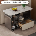 岩板ミニサイドテーブル 小型 ラグジュアリー感 移動式 家庭用 ティーテーブル リビング hgf-5385