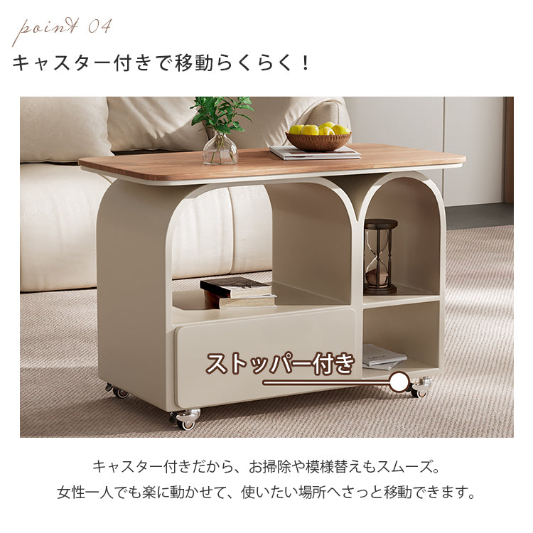岩板ミニサイドテーブル 小型 ラグジュアリー感 移動式 家庭用 ティーテーブル リビング hgf-5385