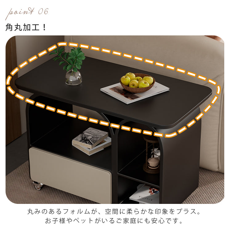 岩板ミニサイドテーブル 小型 ラグジュアリー感 移動式 家庭用 ティーテーブル リビング hgf-5385