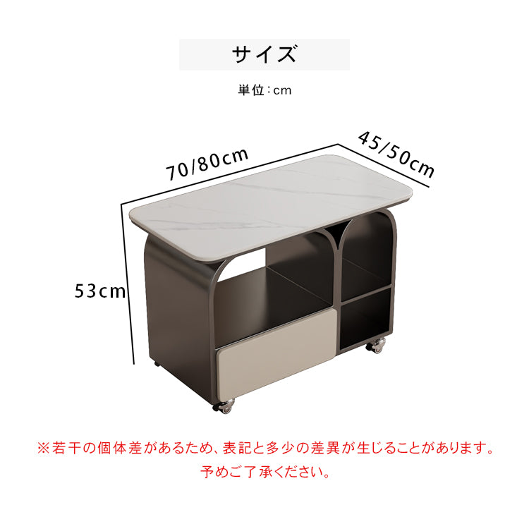 岩板ミニサイドテーブル 小型 ラグジュアリー感 移動式 家庭用 ティーテーブル リビング hgf-5385