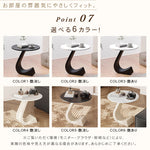 高級感漂う岩板製小型サイドテーブル リビングやベッドサイドに最適 hgf-5386