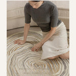 キュートクリーム風 フラワー型 変形ラグ ラグマット フェイクカシミヤ調 カーペット リビング 寝室 厚手 秋冬ラグ おしゃれ hh-05