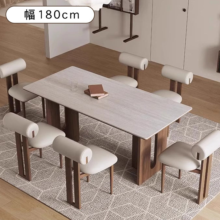 岩板長方形ダイニングテーブルモダン北欧風実木 hjj-3645