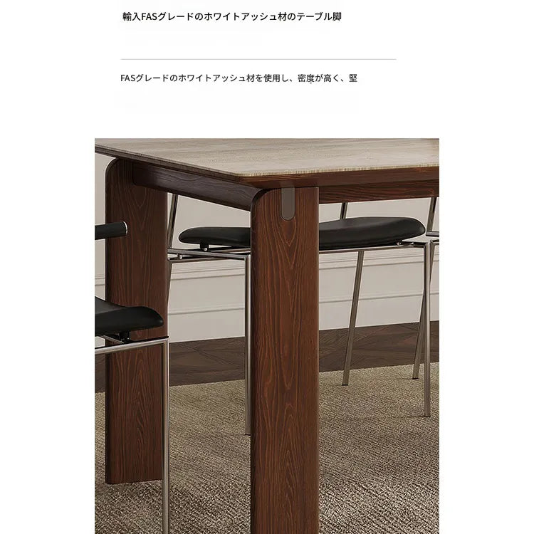 テーブル ベージュ セラミック アッシュ材 多層板 hjj-3646