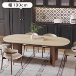 セラミック天板実木レトロ楕円形ダイニングテーブル hjj-3647