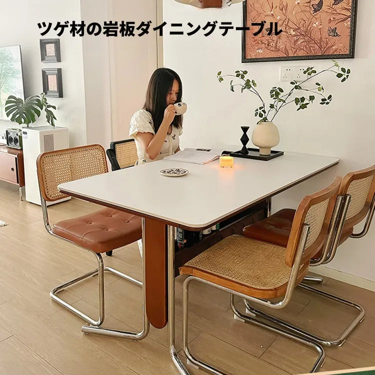 テーブル ホワイト ブラック ベージュ セラミック アッシュ材 多層板 ステンレス hjj-3648