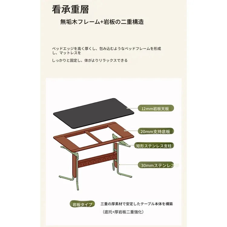 テーブル ホワイト ブラック ベージュ セラミック アッシュ材 多層板 ステンレス hjj-3648