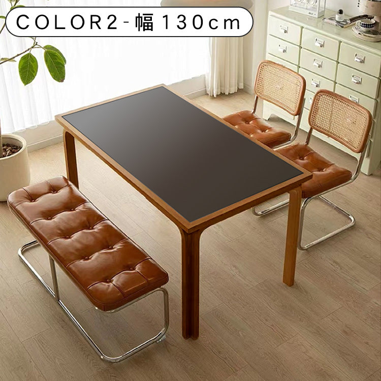 ヴィンテージ無垢材セラミック天板ダイニングテーブル 長方形 中古風セット hjj-3655