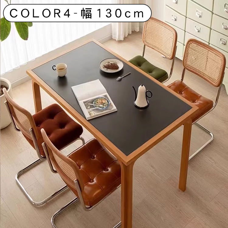 ヴィンテージ無垢材セラミック天板ダイニングテーブル 長方形 中古風セット hjj-3655