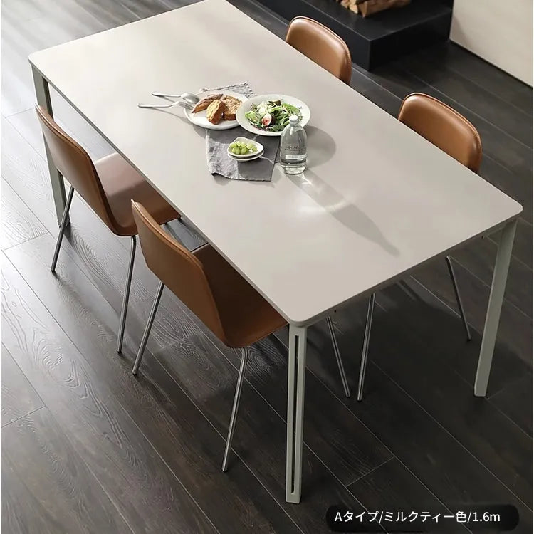 中古風セラミック天板ダイニングテーブル ホワイト 北欧 長方形 アイランドテーブル hjj-3656