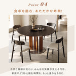 フレンチ無垢材セラミック天板ラウンドテーブル ステンレス脚 ヴィンテージ hjj-3661