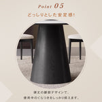 無垢材ラウンドテーブル 回転式 モダンミニマル セラミック天板 マットホワイト イタリアンデザイン hjj-3664