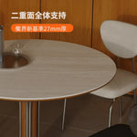 リングデザイン円形ヴィンテージ風セラミック天板ダイニングテーブル 中古調 小さめサイズ レトロモダン hjj-3670
