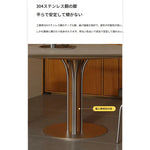 リングデザイン円形ヴィンテージ風セラミック天板ダイニングテーブル 中古調 小さめサイズ レトロモダン hjj-3670