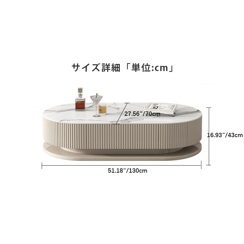 【高級感】セラミック×パイン×ステンレス センターテーブル - モダンデザインリビングセンターピース hjl-1175